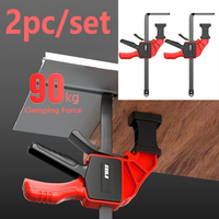 2Pc upgraded Quick Release F Clip, For Tracksaw Clamp Track Clip Pressure Plate Desktop Hole Table Clip For Guide Rail