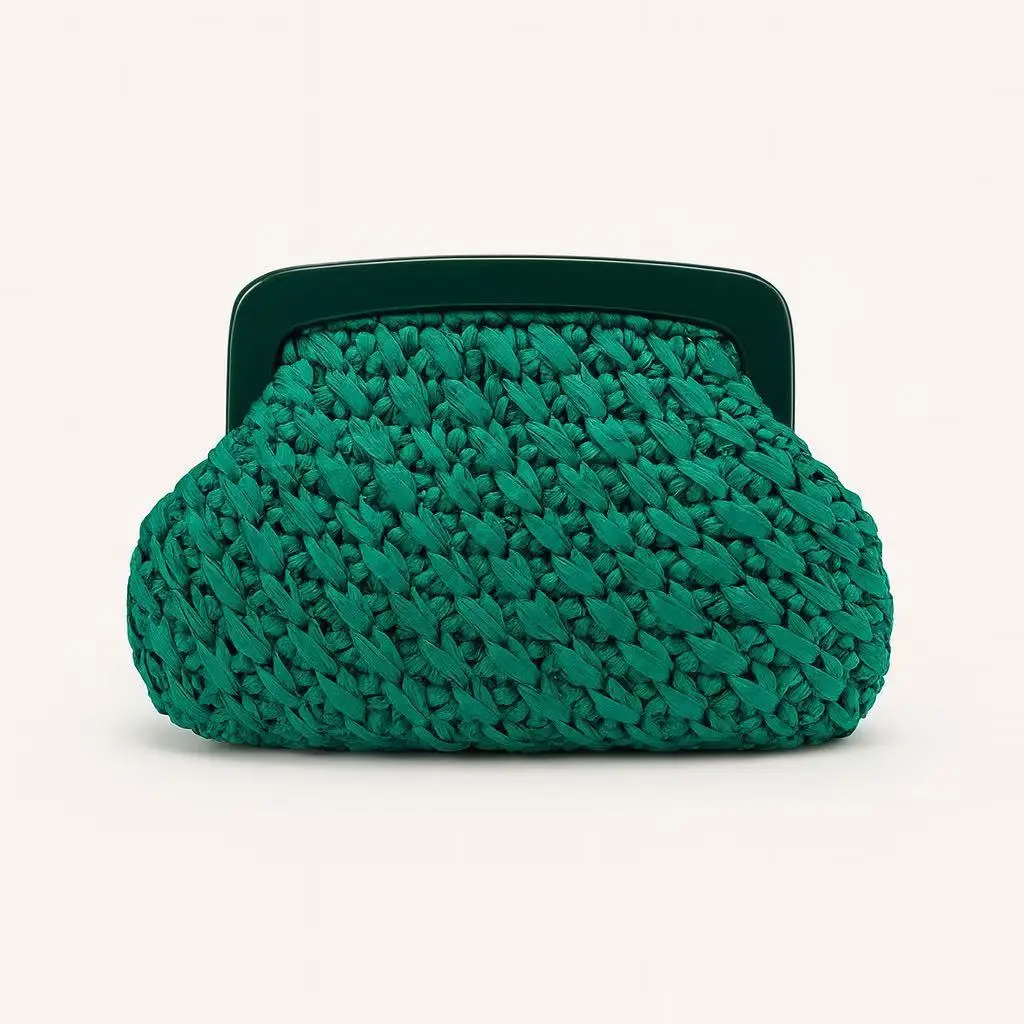 

Новая акриловая тканая сумка через плечо с акриловым зажимом, модная сумка для ужина