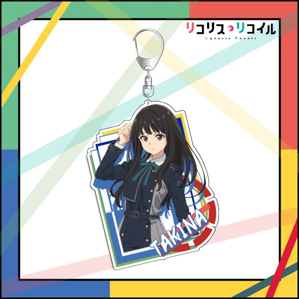 6CM Hot Anime LycorisRecoil Acrylic Keychain Model Cosplay Charm Characters Ornament Accesorios Goods Collection Gifts