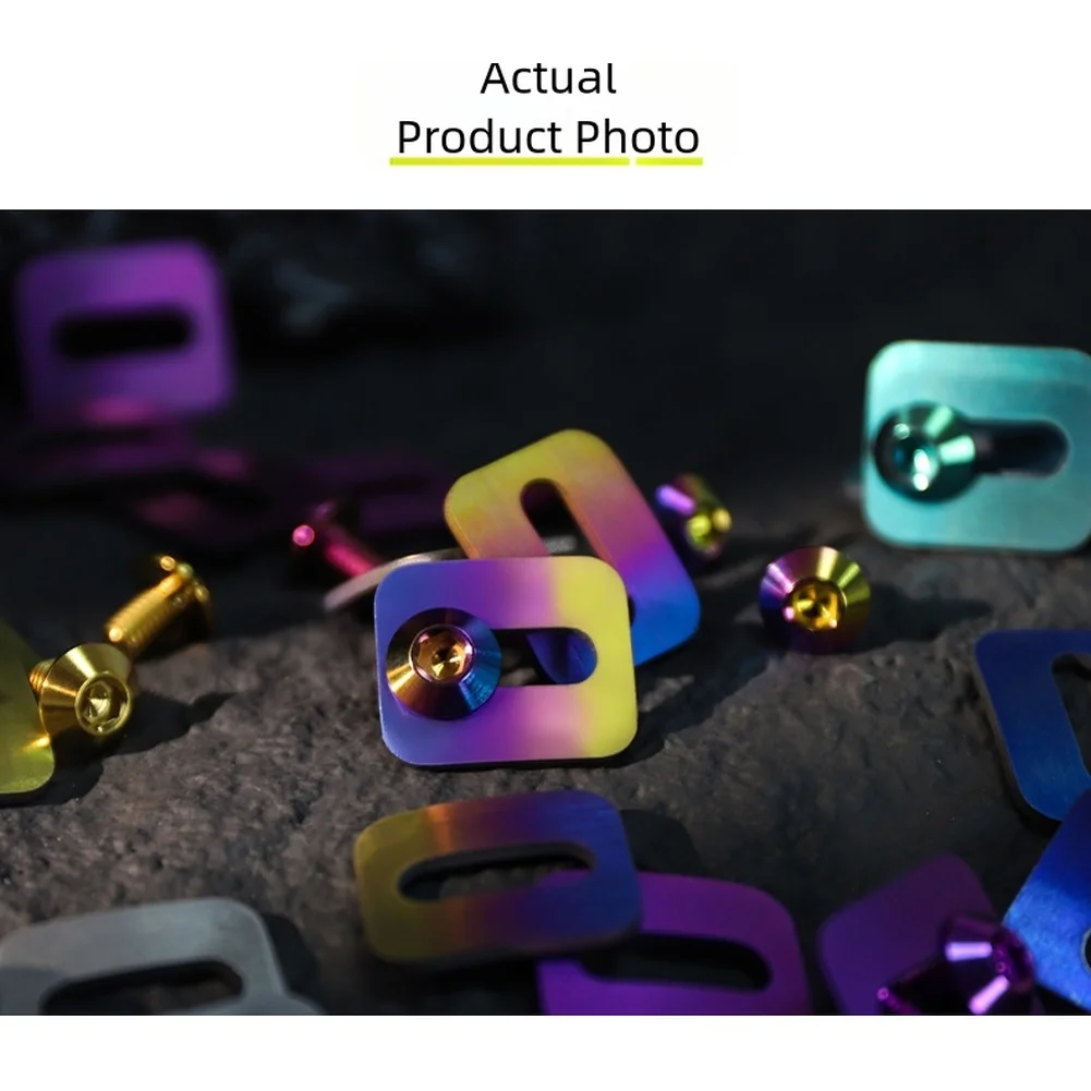 Anodized Bike Cleats Kit Bike Pedal Cleats Anodized Finish Easy Installation Enhanced Performance Precision Dimensions