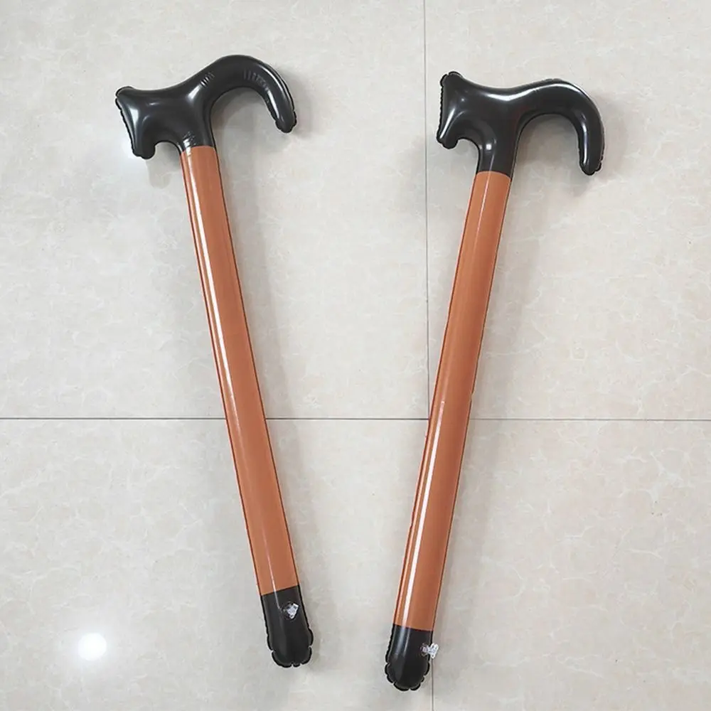 2 pezzi novità giocattoli gonfiabili Zimmer Frame Costume Party bastone da passeggio in PVC forniture cosplay vestire giocattolo gonfiare Prop