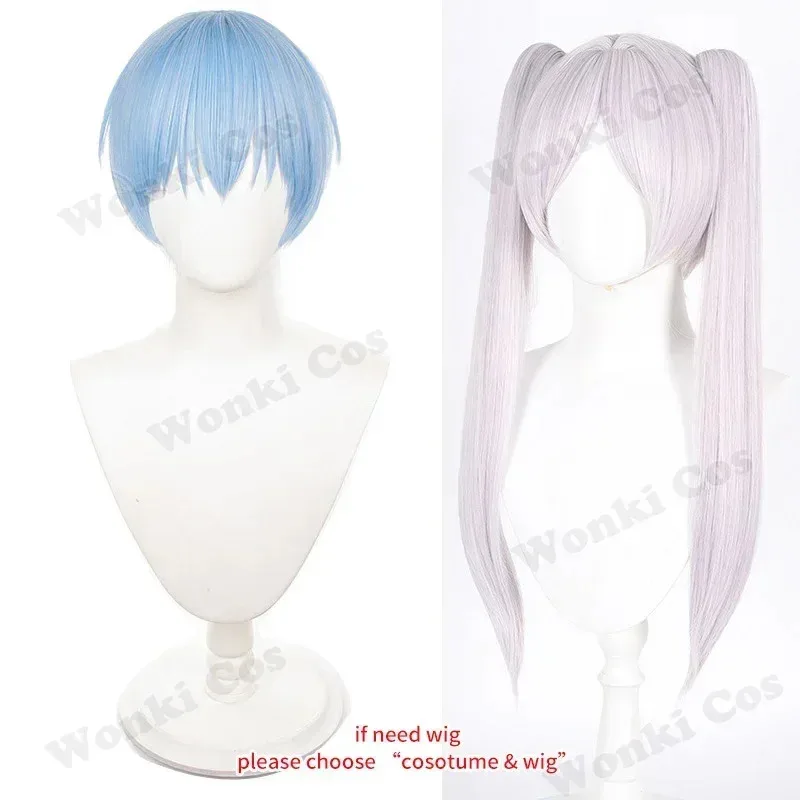 2025 yiyi Anime Costume Himmel Heiter Cosplay Frieren Wig Short Hair for Men Women Party Outfits with Cloak