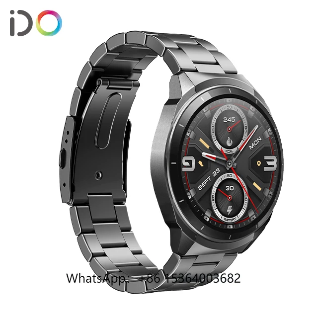 

TJXL-Full Touch 1.43 IP68 Waterproof SmartWatch for Sport Fitness Blood Oxygen Heart Rate Monitoring iOS Android Stainless Steel