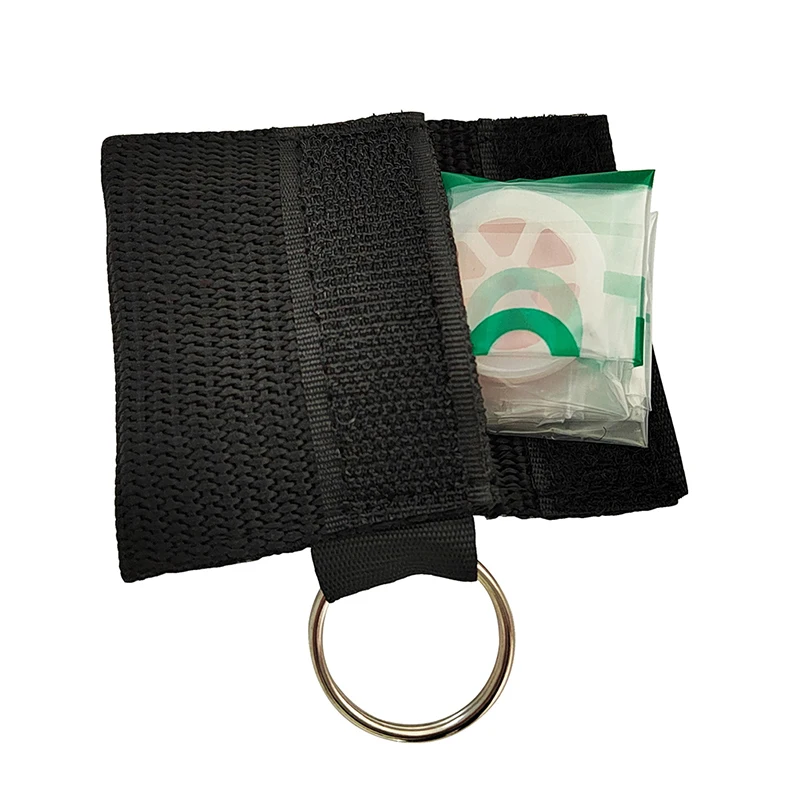 Masque d'urgence réanimateur CPR, assujetà 1 voie, vaccination, irateur, trousse de premiers soins, porte-clés, 1 pièce