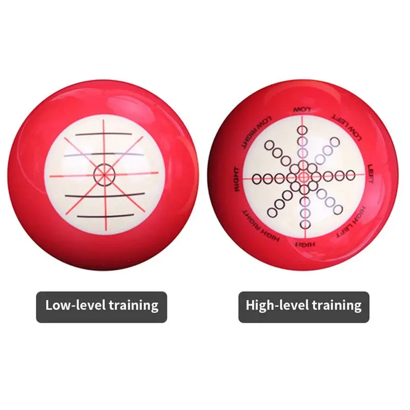 Red-White Pool Ball Red-White Beginner Training Pool Ball Resin Redpoint Billiard Training Ball for Beginner Profession Player