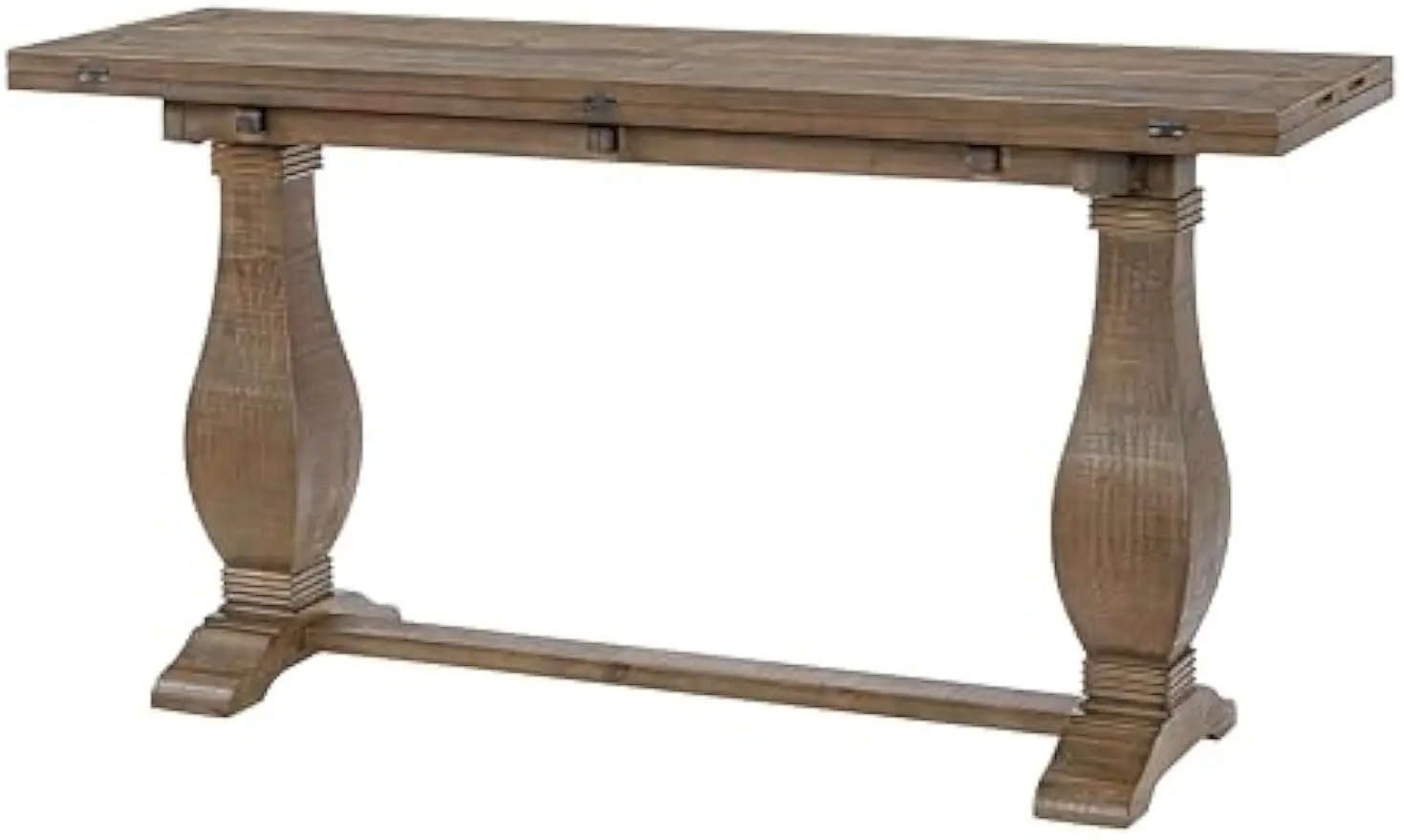 Mesa consola Modular Flip Top comedor o acento madera maciza natural recuperada natural con ajenjo y desgastado versátil