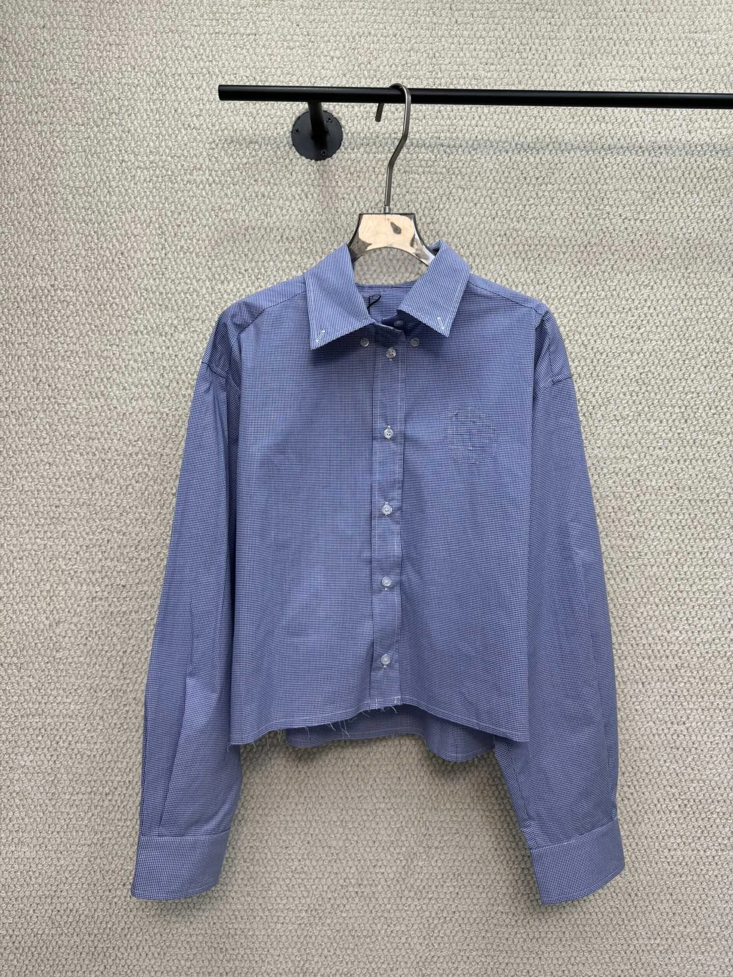 

Классическая женская рубашка в клетку с длинным рукавом, вышитым воротником, приталенная, из хлопка, в повседневном стиле, омолаживающая, в университетском стиле, модная