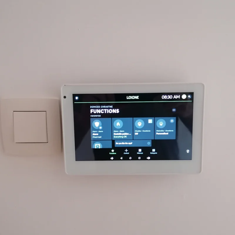 7 Inch Inwall Onwall Mount Android Touch Screen With POE, RGB LED Light