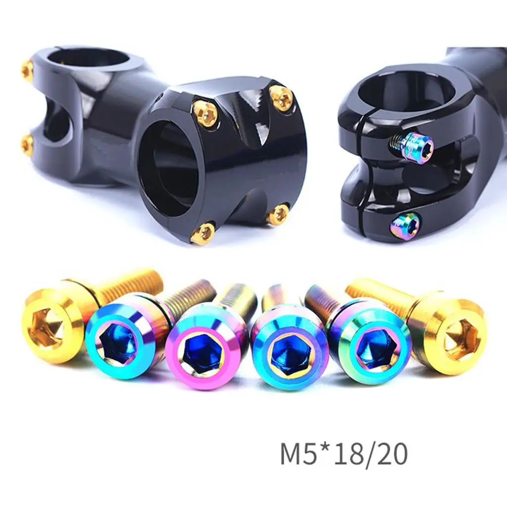 Bicycle Handlebar Stem Screw Kit High Performance Titanium Replacement Bolts Parts for Mountain Bike