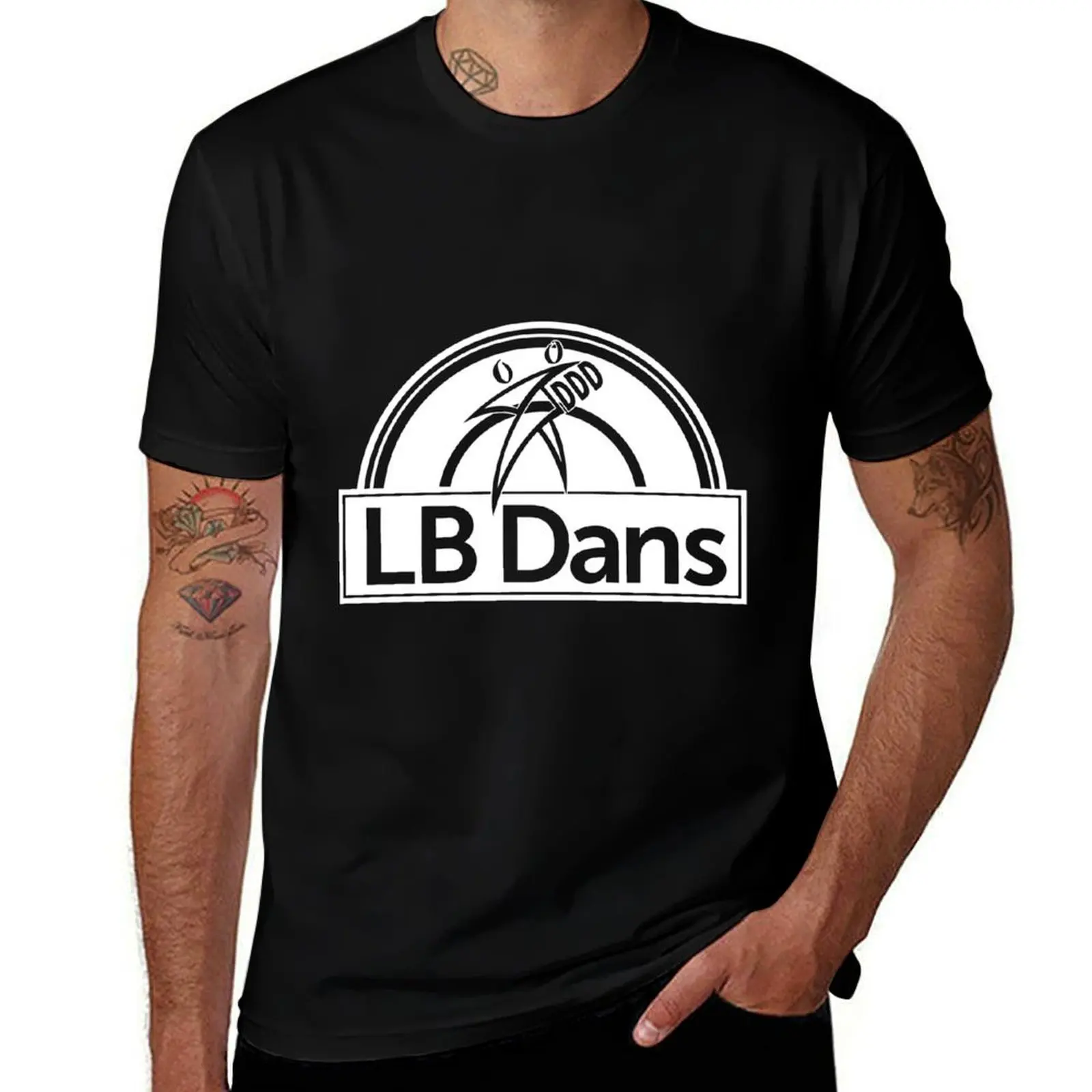 

LB Dans Hvid T-Shirt t shirts for man graphic funny anime tshirt man t shirts graphic T-shirt