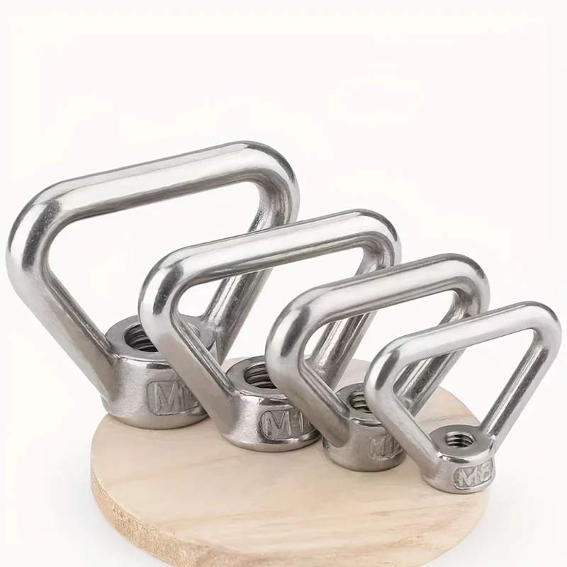Dado ad anello in acciaio inossidabile 304, dado triangolare con occhiello per sollevamento, dado a vite con anello per sospensione, elemento di fissa