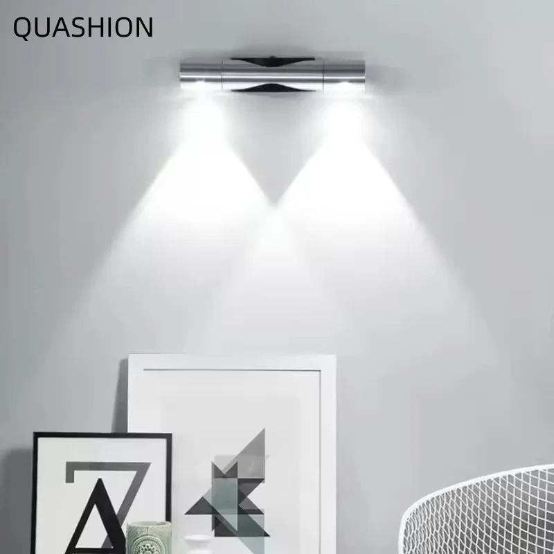 

Modern Minimalist Rotatable Cylindrical Wall Lamp LED Bedside Reading Light Bedroom Study Hotel Corridor Decor Lighting Fixture