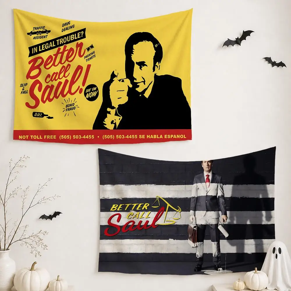 TV Series B-Better Call Saul Tapestry Wall Hanging Tapestry Aesthetic Room Decor Banners for Bedroom Living Room Outdoor Party
