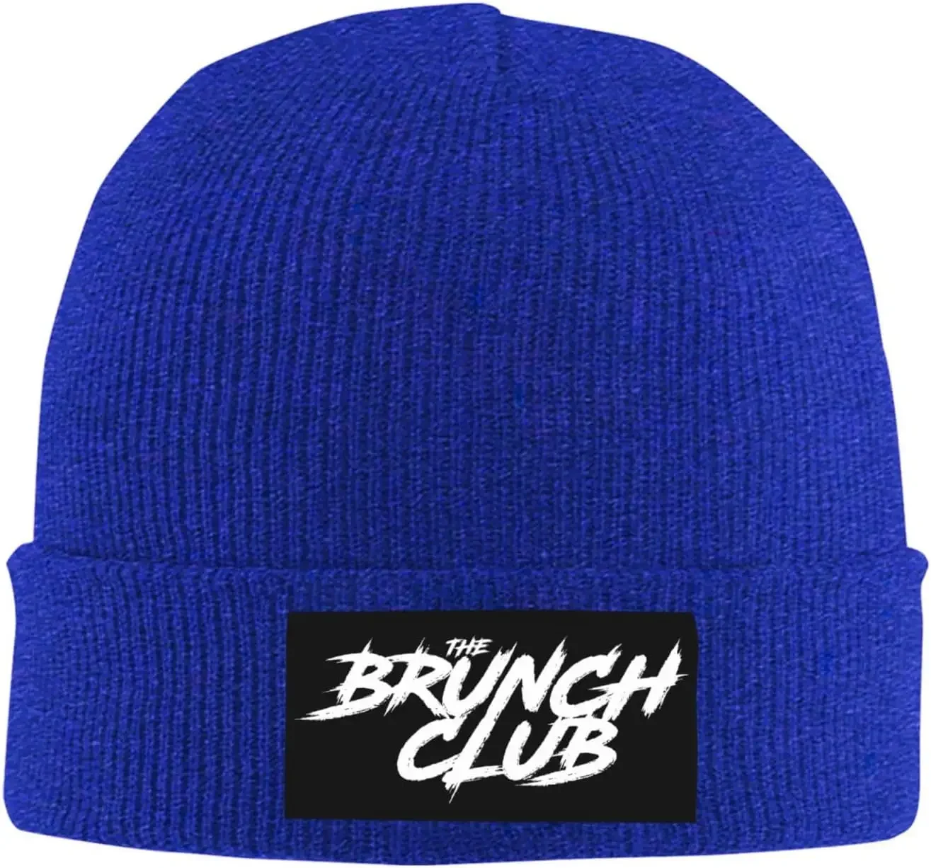 Boozy Brunch Club Beanie for Men Women Black Winter Hat Warm Knit Cuffed Beanies