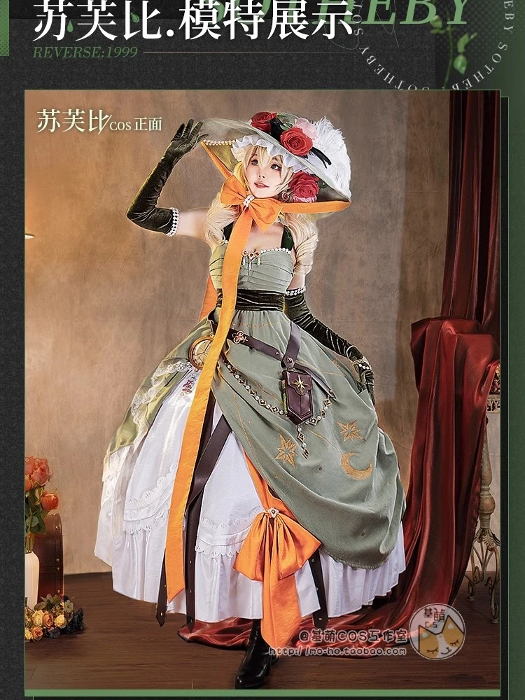 

Anime Game Reverse:1999 Sotheby Cosplay Costume Women Formal Dress Carnival Party Sotheby Role Play Clothing Outfit Pre-sale