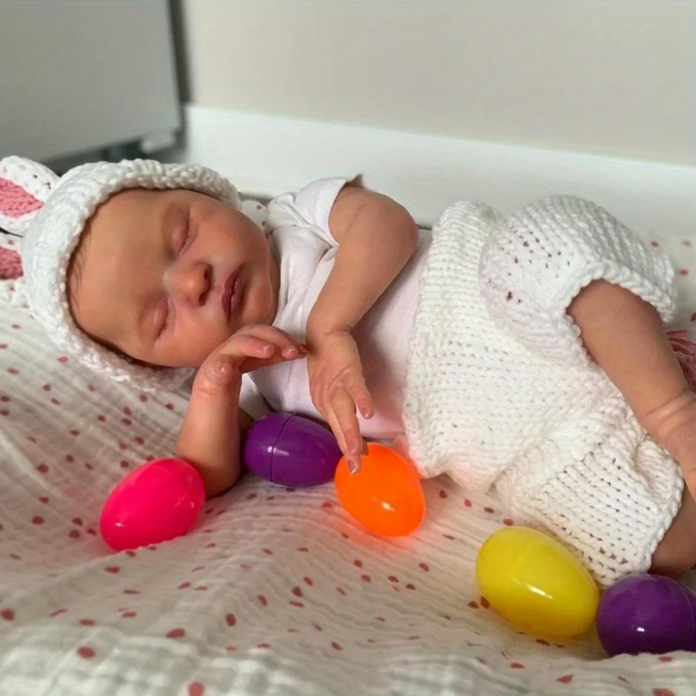 

AONPENG 20inch Sleeping Doll 3D-paint Visible Veins Real 50cm Soft Vinyl Asleep Reborn Baby Girl Partner Kids Christmas Gift