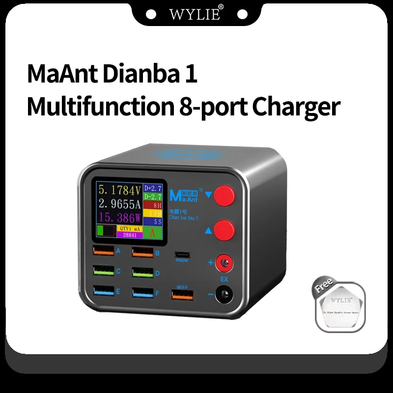 

MaAnt Dianba 1 Multifunction 8-Port for Mobile Phone with Short Circuit Function Smart Wireless Fast Charging Tool