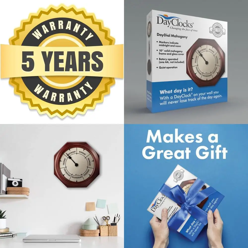 

Элегантные настенные часы из красного дерева с календарем – идеальный подарок на пенсию для мужчин и женщин