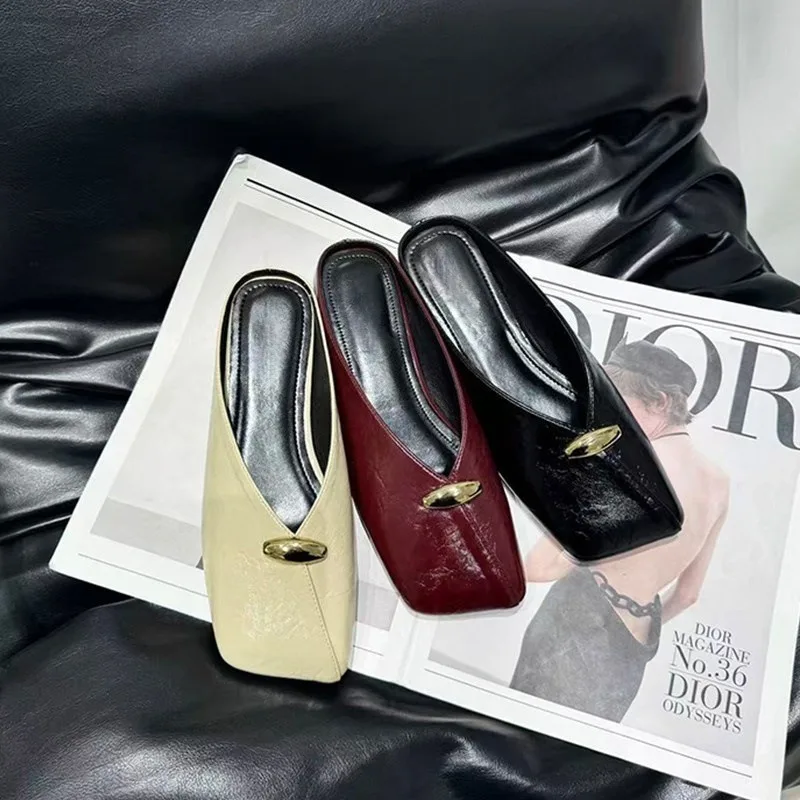 Comfortable women's shoes fashionable women house slippers casual flat slippers 48