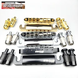 Original Wilkinson Tune-O-Matic Style Electric Guitar Bridge For Lespaul LP SG Guitar WOGT1+WOGB2 Chrome Silver Black Gold