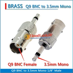 High-quality Q9 BNC Connector Socket BNC Female to 3.5mm Mono 1/8