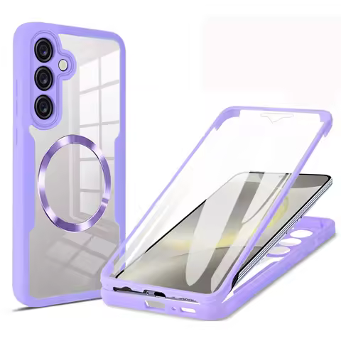 360 Full Protection Screen Protection Clear Case For Samsung Galaxy S24 S23 Ultra S22 Plus S21FE S23FE Car Mount Magnetic Cover