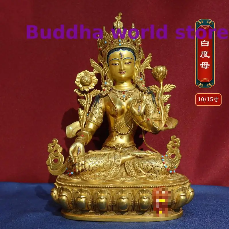 special offer Wholesale high good quality Buddha statue COPPER Tantric Goddess White Tara Buddha Buddhist HOME Altar worship