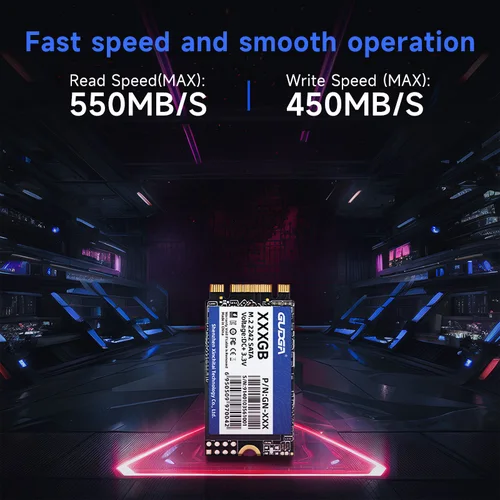 Imagen 2 del producto GUDGA M2 SATA 2242 SSD SATA3 128GB 256GB 512GB NGFF discos duros internos de estado sólido TLC para ordenador portátil Destop Thinkpad