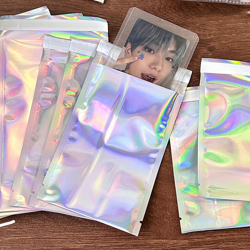 10PCS Self-Sealing Laser Small Plastic Bags For Jewelry Pouch Jewelry Transparent Display Gift Packaging Storage Bag