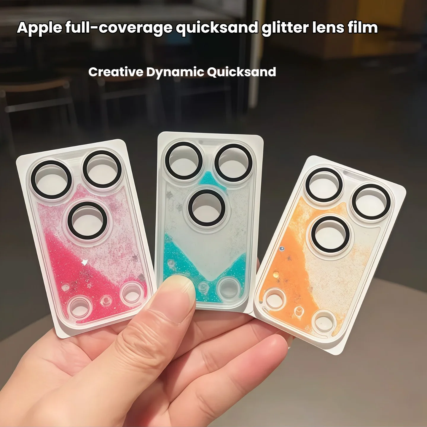 

For iPhone 17 pro Max Sand Armor Lens Film Full Coverage Anti-Drop AR Coated Dynamic Lens Protection