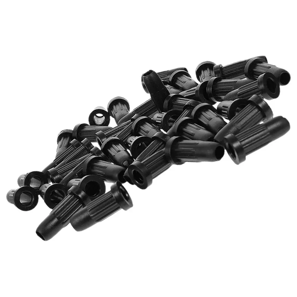 50Pcs Black Nylon Wheel Socket Sleeves for Office Chair Caster Wheels Universal Plastic Stem Caps Home Office Chair Wheel