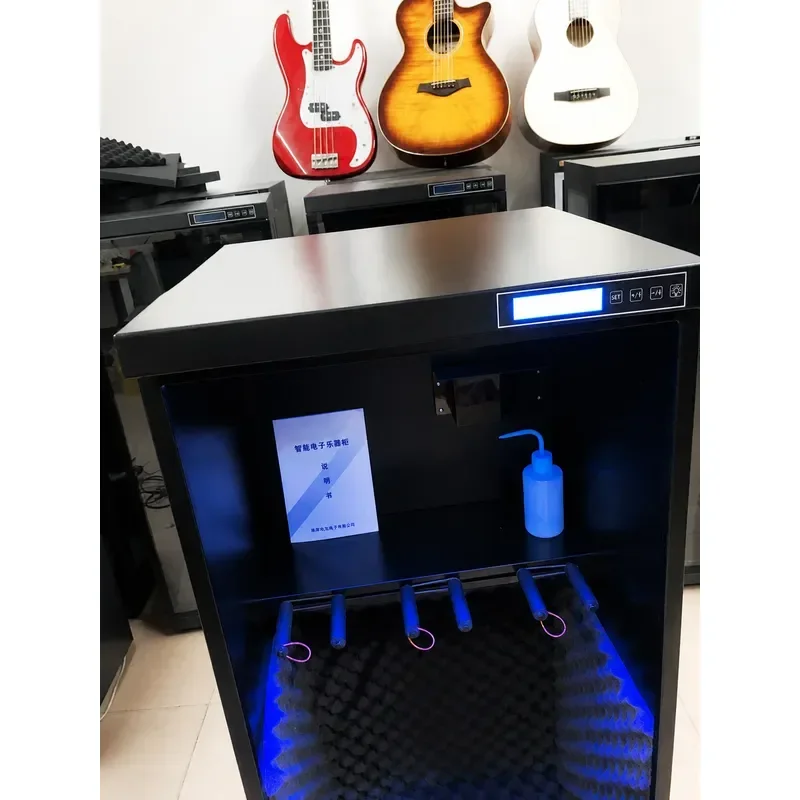 Multi Pack Movable Piano Stand Guitar Cabinet for Bass Pipa Violin Gourd Constant Moisture Control Dehumidifying Humidifying