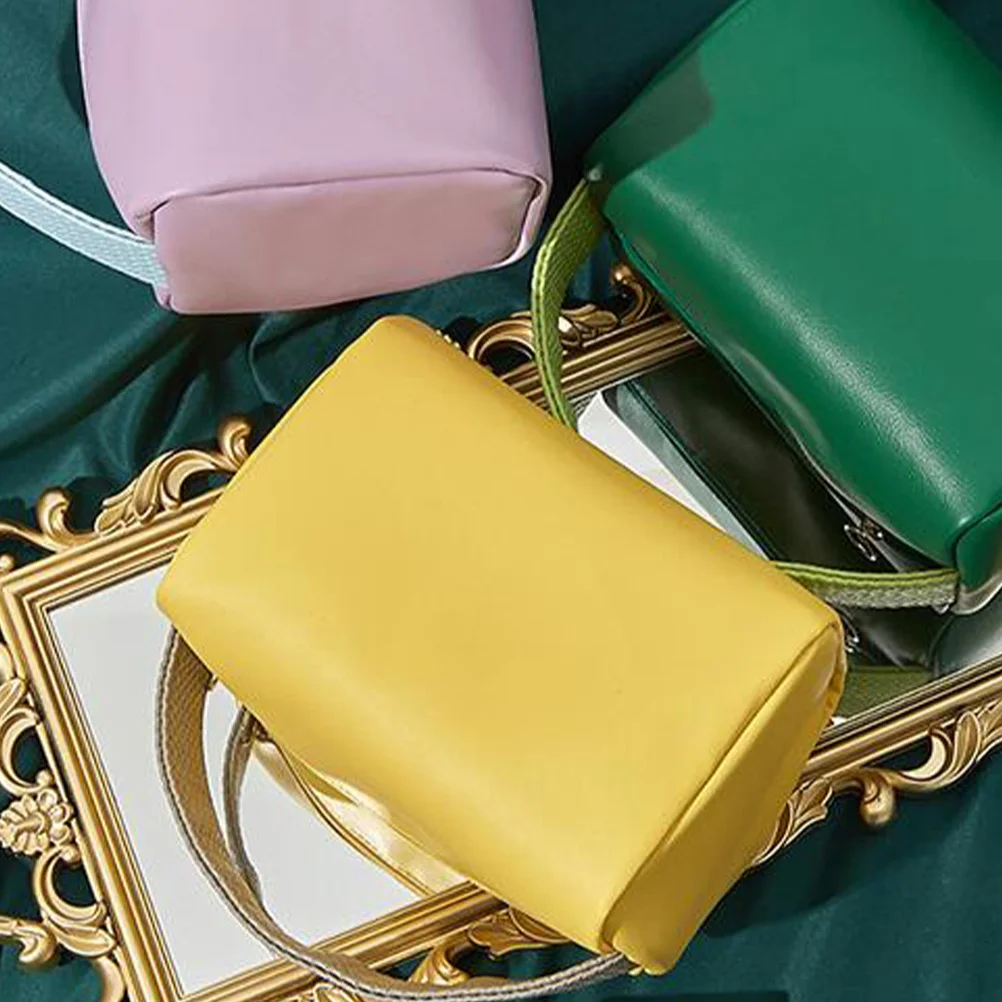 

Candy Color Storage Makeup Organizer Pouch Travel Wash Bag Sturdy Zipper Portable Toiletry Bag Creative Splicing Design