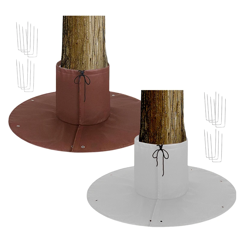 غطاء حماية جذور النباتات الشتوية في الهواء الطلق، غطاء حماية جذور شجرة النخيل مع رباط أظافر أرضي، قابل لإعادة الاستخدام