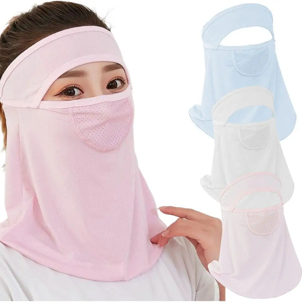 

Ice Silk Mask Summer Sunhat Breathable Sun Protection Riding Visor Cap Bicycle Visor Sunshade Outdoor Cotton Anti-proof I3G8