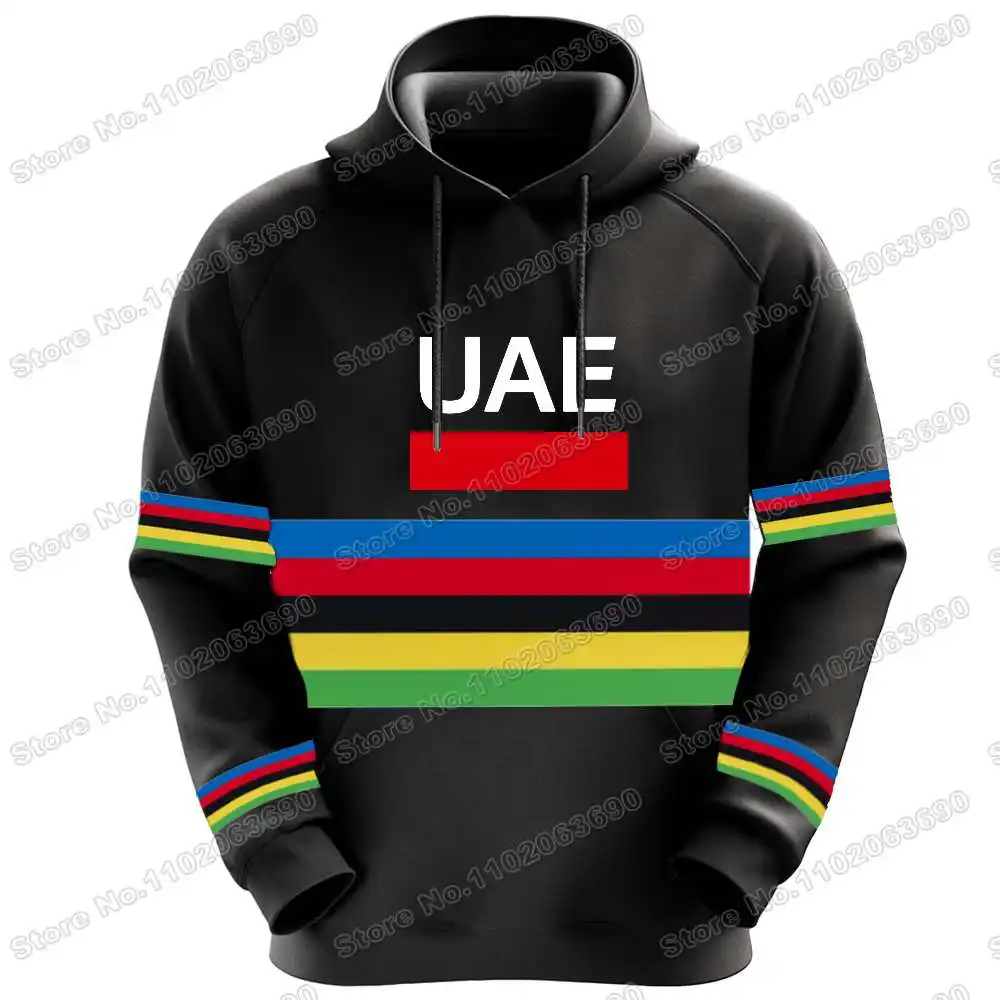 2024 UAE Team Hoodie Spring Autumn Sweatshirt Tadej Pogačar Cycling Clothing Hoody Streetwear Casual Pullover Jacket Unisex Coat