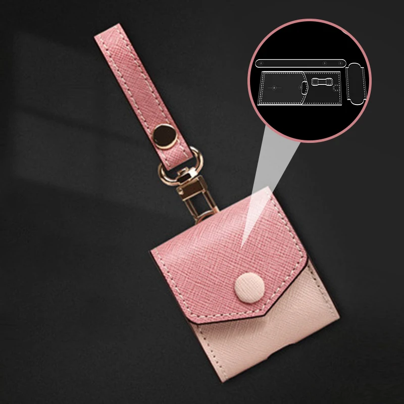 YOMDID 5PCS Handcraft Leather Acrylic Template Headphone Organizer Bag Stencil DIY Wallet Making Mold Leather Craft Supplies view 2