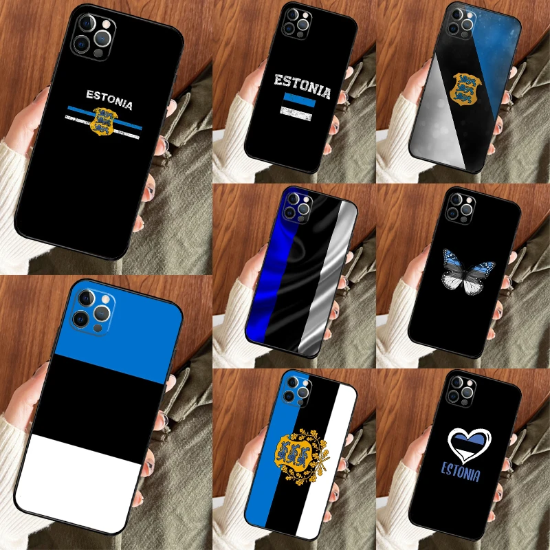 Чехол для телефона с флагом Эстонии для iPhone 17, Air 16, 15, 14, 13, 11, 12 Pro Max 13 12 mini 15 16 Plus 16e, чехол Coque Чехол для телефона с флагом Эстонии для iPhone 17, Air 16, 15, 14, 13, 11, 12 Pro Max 13 12 mini 15 16 Plus 16e, чехол Coque