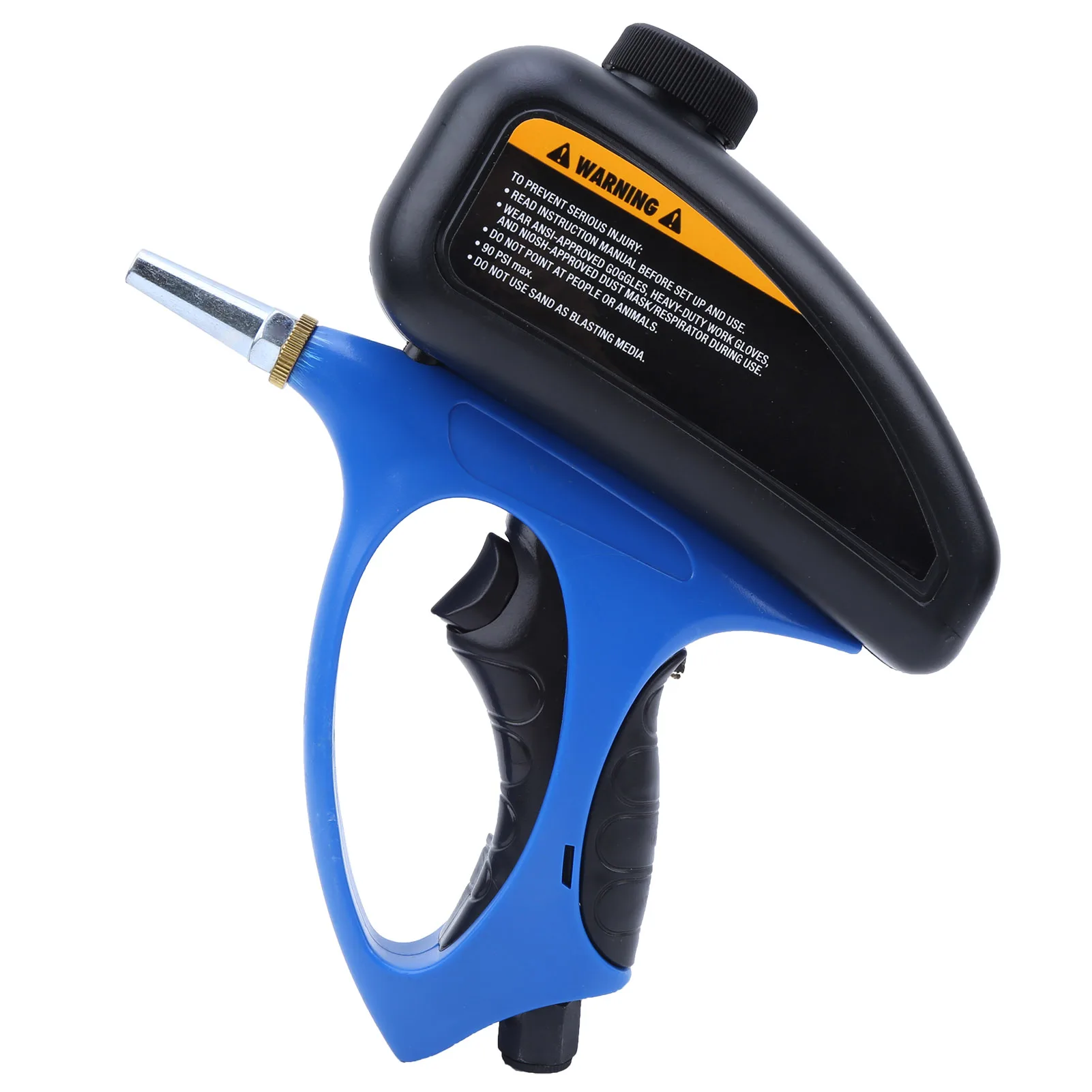 Portable Air Sandblasting Gun Sand Blaster Nozzle Thickened Conduit 90PSI Adjustable Flow Rate Home Industrial Rust Removal Tool