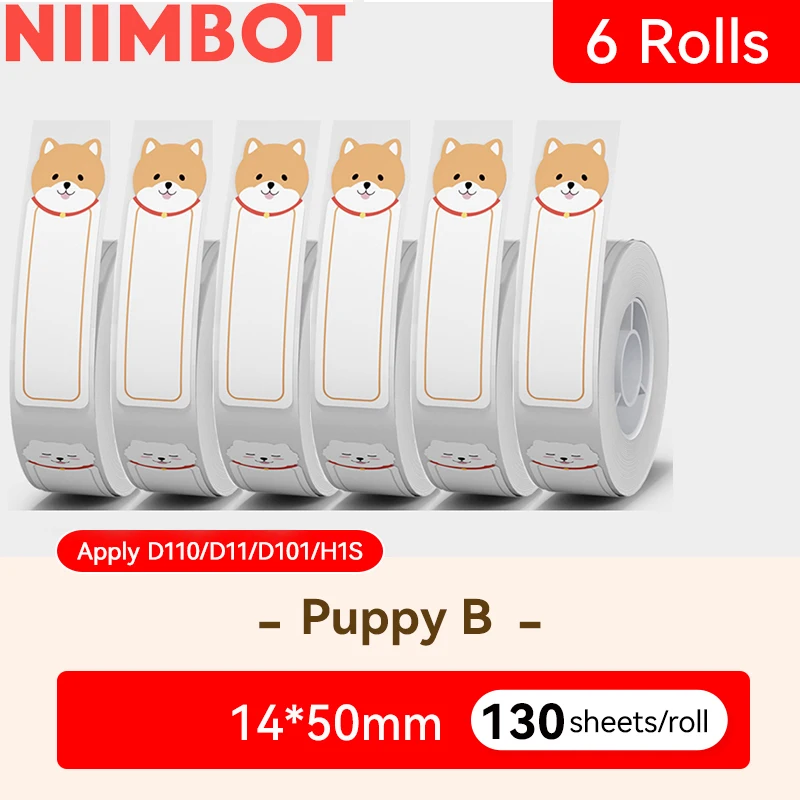 3 Rolls Kleur Thermisch Label Papier zelfklevende Sticker voor Niimbot D11 D110 D101 H1S Home Office Printer