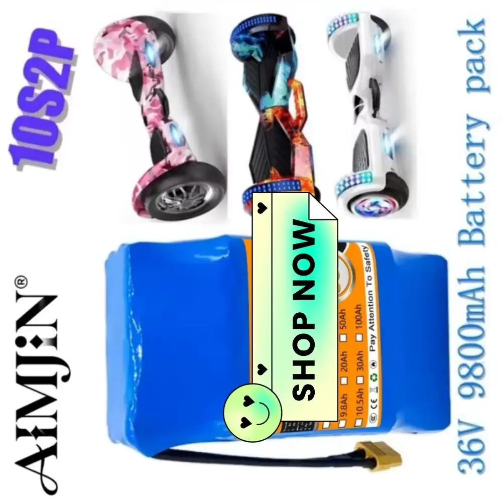 36v 9.8Ah Rechargeable Lithium Battery 10S2P 9800mAh 18650 Electric Self Balancing Scooter Hoverboard Batteries