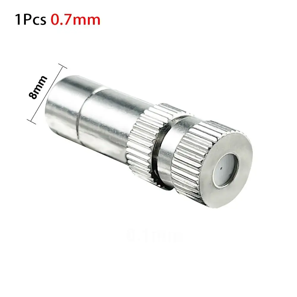 1/5Pcs Quick Pushing Atomizing Misting Nozzle Gardening Irrigation Parts Low Pressure Water Irrigation Sprinkler 0.15-0.8mm 8mm