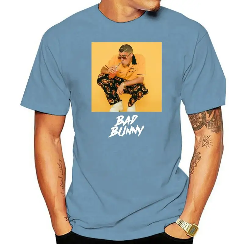 Bad Bunny T Shirt Bad Bunny Tour Fans Shirt Black Cotton Men S 4Xl Us Supplier