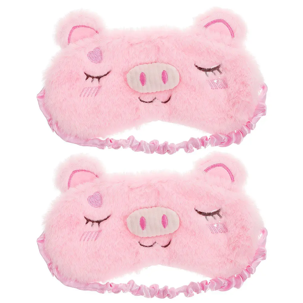 2Pcs Sleeping Mask Soft Comfortable Eye Shade Effective Blindfold for Light Blocking Travel Nap Bedroom Sleeping Aid