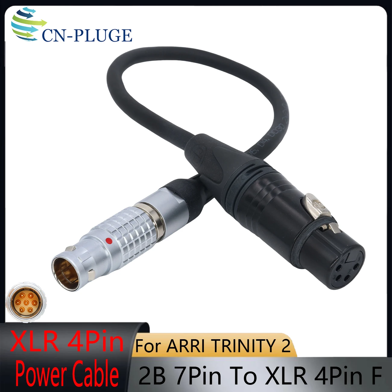 ARRI TRINITY2  2B 7Pin to XLR 4Pin For Sony CineAlta Venice 2/Venice B/Canon C400/C500/C700 /Blackmagic Camera Power Cable