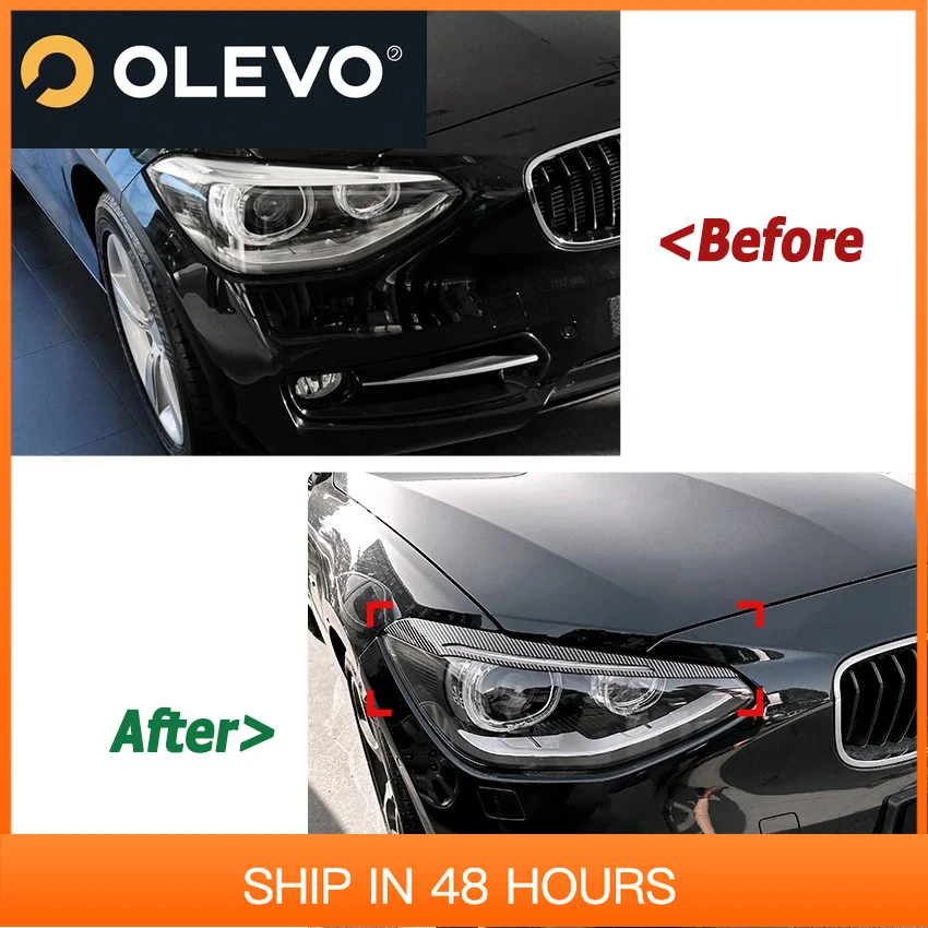 New Car Front Headlight Eyelids for BMW 1 Series F20 F21 2011-2014 high-end Eyelash Eyebrow Trim Cover Auto Aftermarket Parts