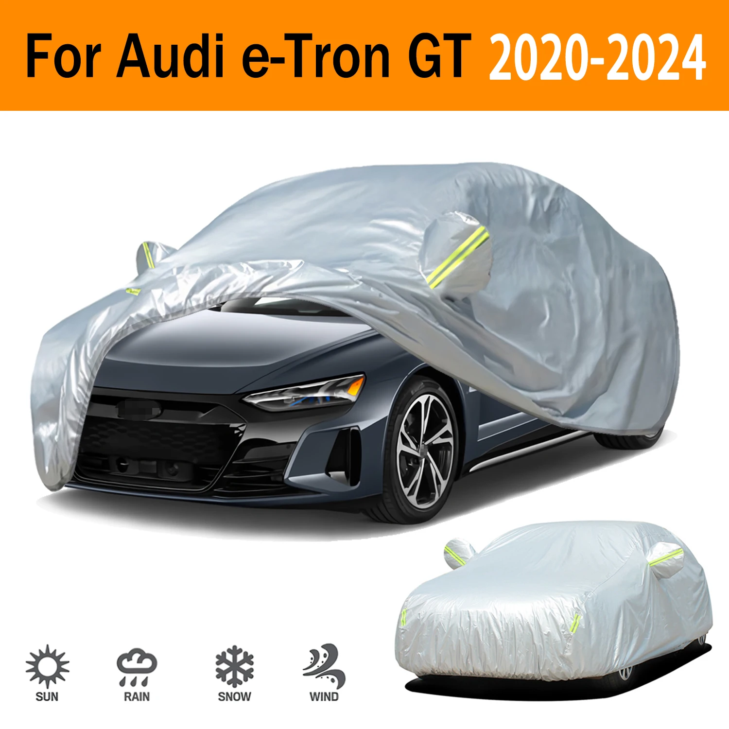 Für audi e-tron gt 2013-2017 Auto abdeckung Anti-Schnee Anti-Staub Anti-UV-Anti-Peeling-Farbe 2020 t Auto abdeckung Schutz