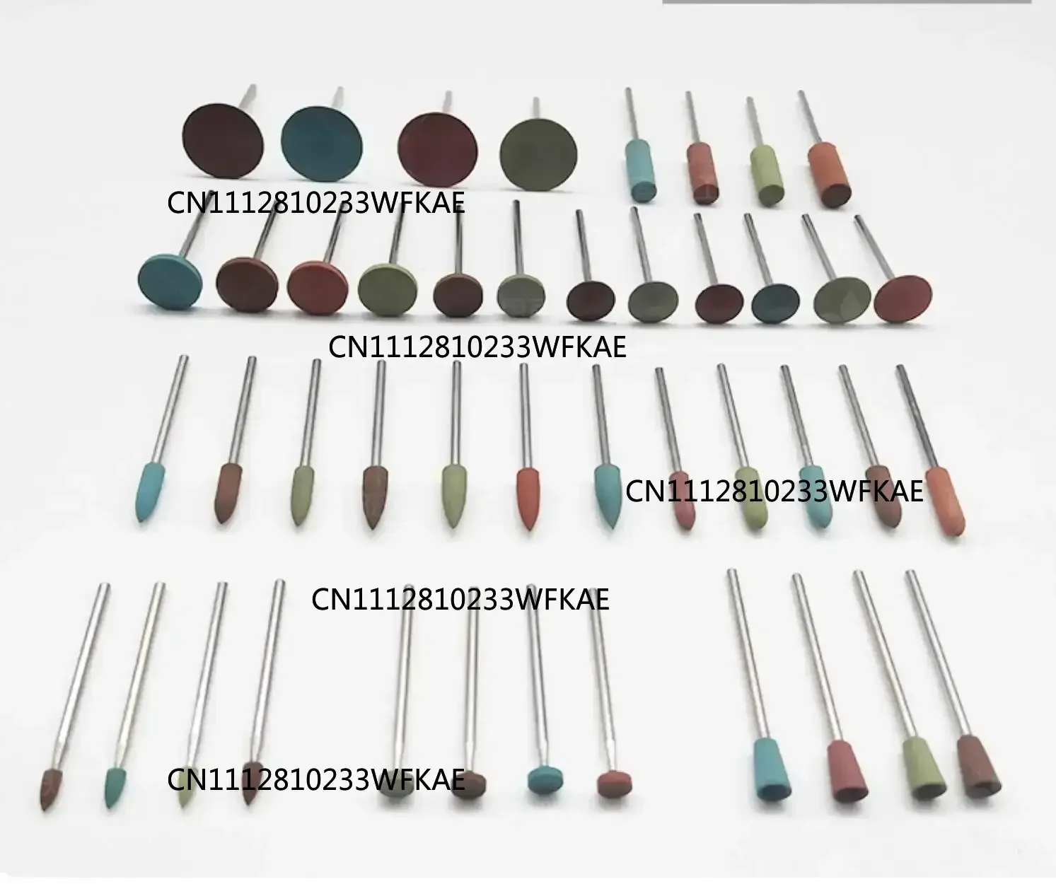 48PCS Silicone Grinding Head Set Rubber Polishing Wheel Shank 2.35mm for Dremel Rotary Tools Craft Engraving Accessory