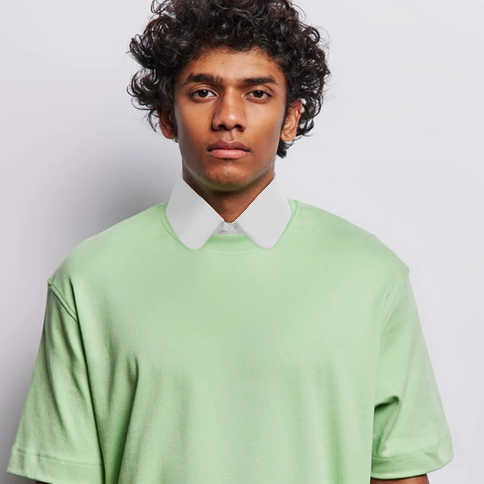 

Белый съемный искусственный шифоновый костюм, рубашка с высоким воротником и лацканами для женщин и мужчин, декоративная блузка, аксессуар, вставки для воротника