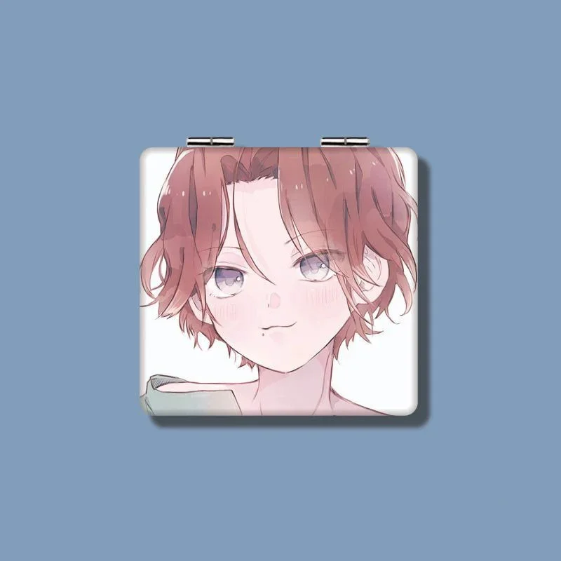 7x6cm, Diabolik Lovers, Folding Double-sided Makeup Mirror, Portable Travel, Mini Pocket,Anime Cute Girls Kids,Magnifying,Square